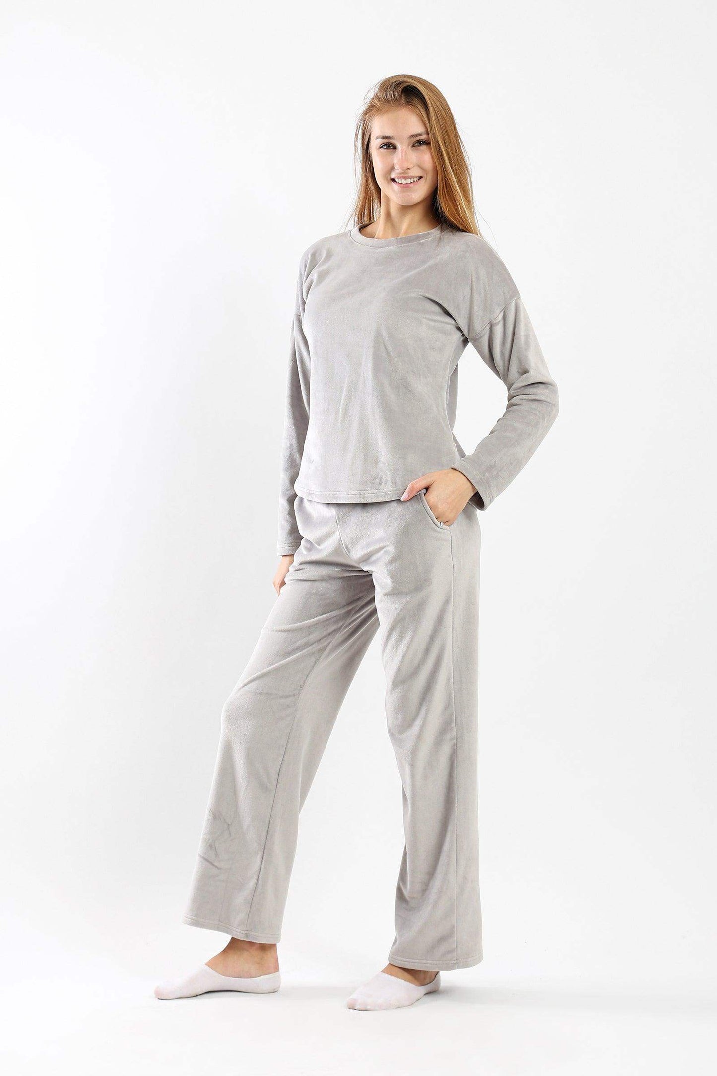 Fleece Solid Pyjama Set - Carina - ÙƒØ§Ø±ÙŠÙ†Ø§