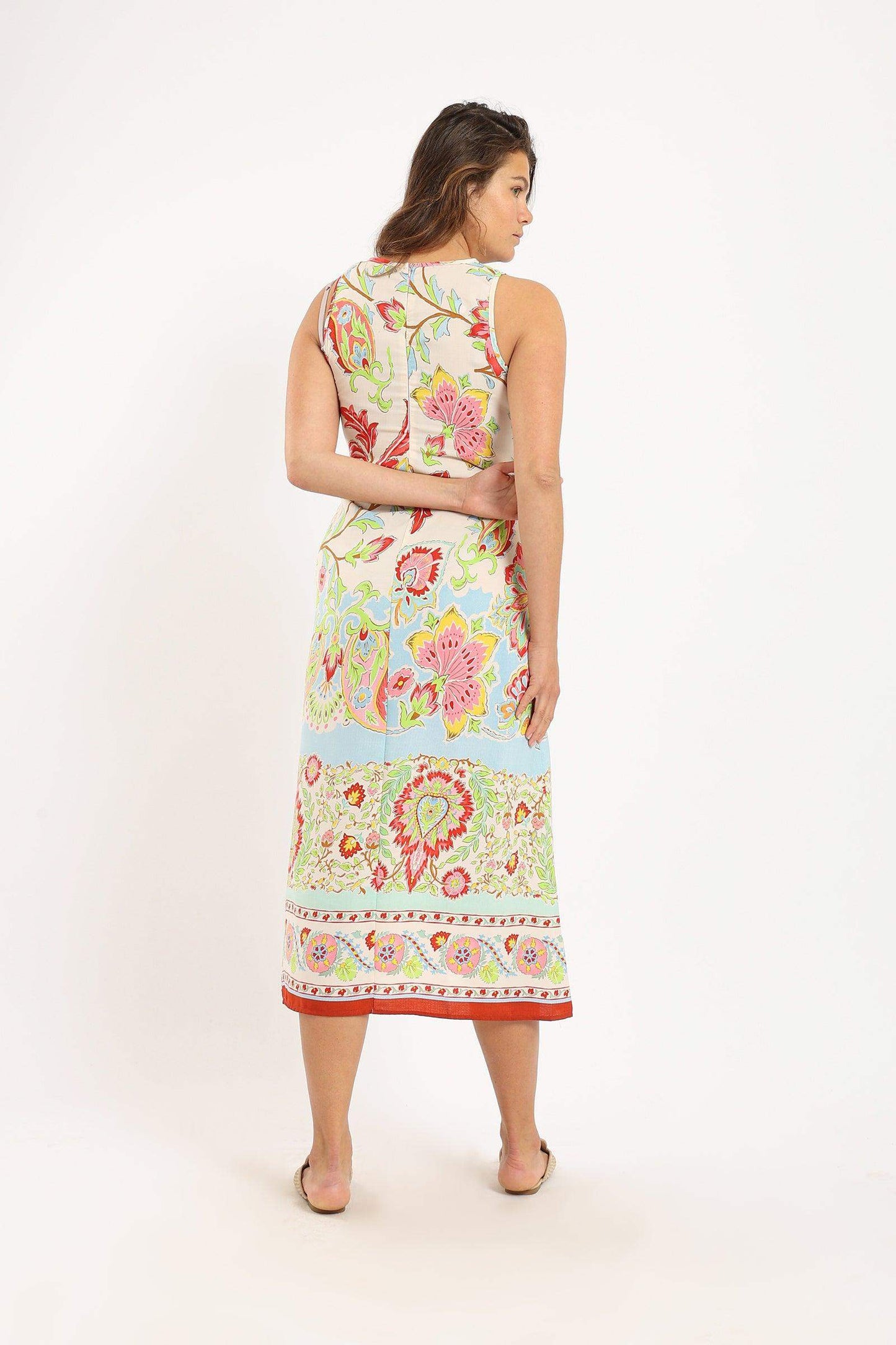 Floral Print Sleeveless Dress - Carina - ÙƒØ§Ø±ÙŠÙ†Ø§