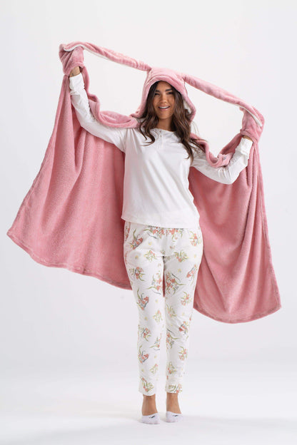 Floral Pyjama Set with Plain Top - Carina - ÙƒØ§Ø±ÙŠÙ†Ø§