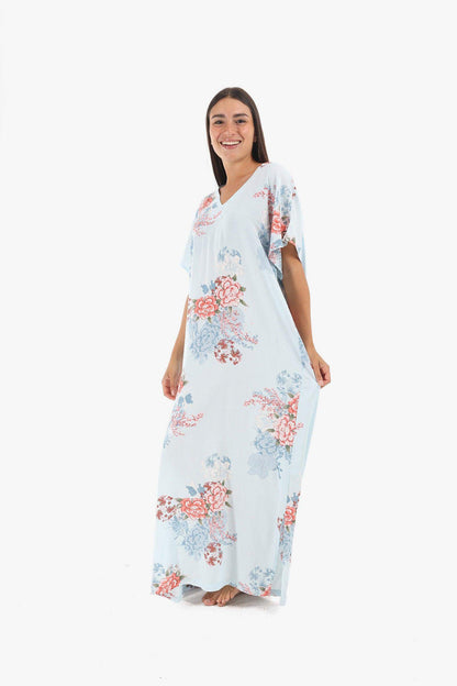 Flowery Flowy Maxi Nightgown - Carina - ÙƒØ§Ø±ÙŠÙ†Ø§