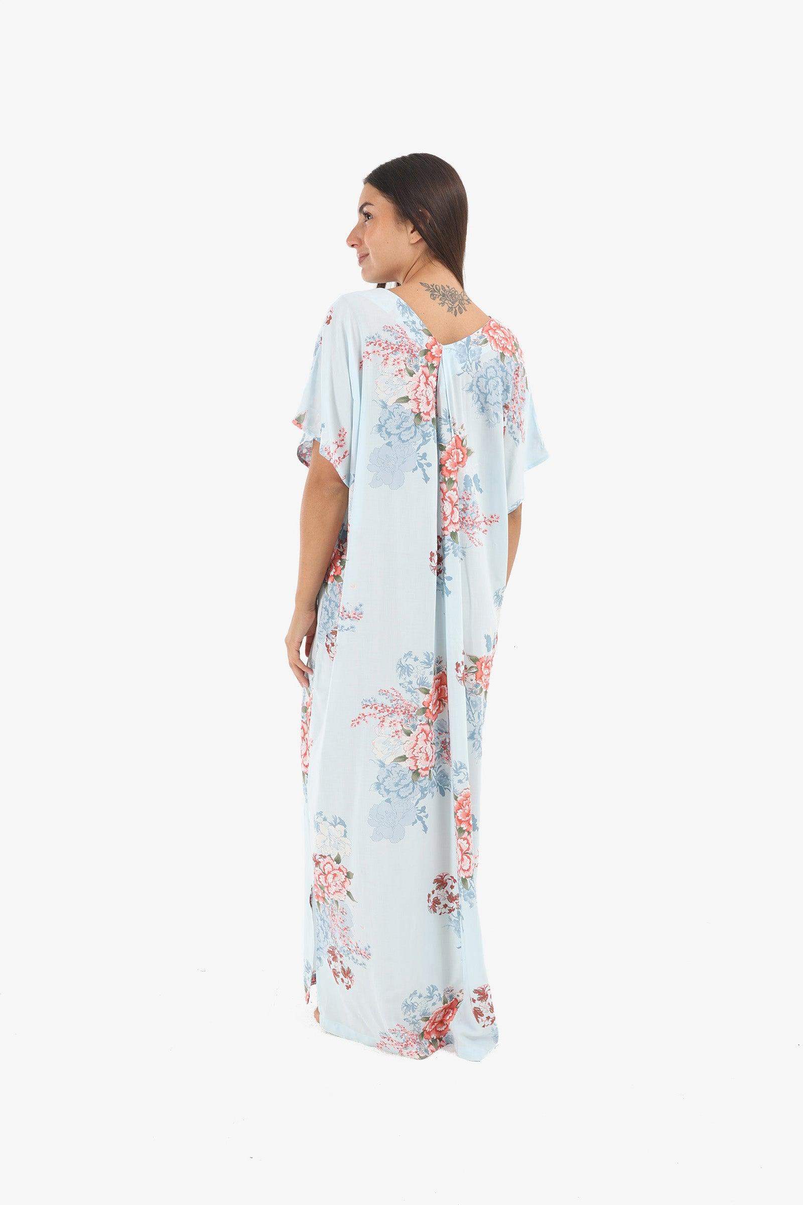 Flowery Flowy Maxi Nightgown - Carina - ÙƒØ§Ø±ÙŠÙ†Ø§