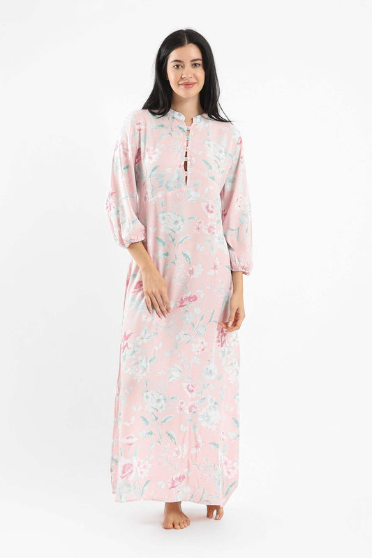 Flowery Maxi Nightgown - Carina - ÙƒØ§Ø±ÙŠÙ†Ø§