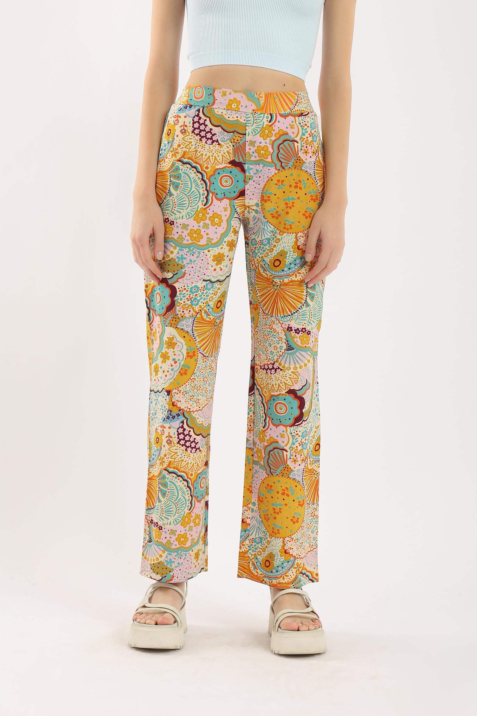 Flowery Print Pants - Carina - ÙƒØ§Ø±ÙŠÙ†Ø§
