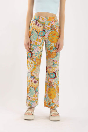 Flowery Print Pants - Carina - ÙƒØ§Ø±ÙŠÙ†Ø§