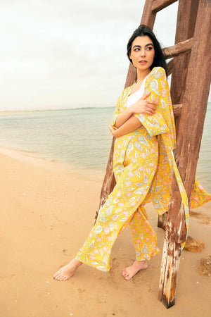 Flowery Printed Kimono - Clue Wear