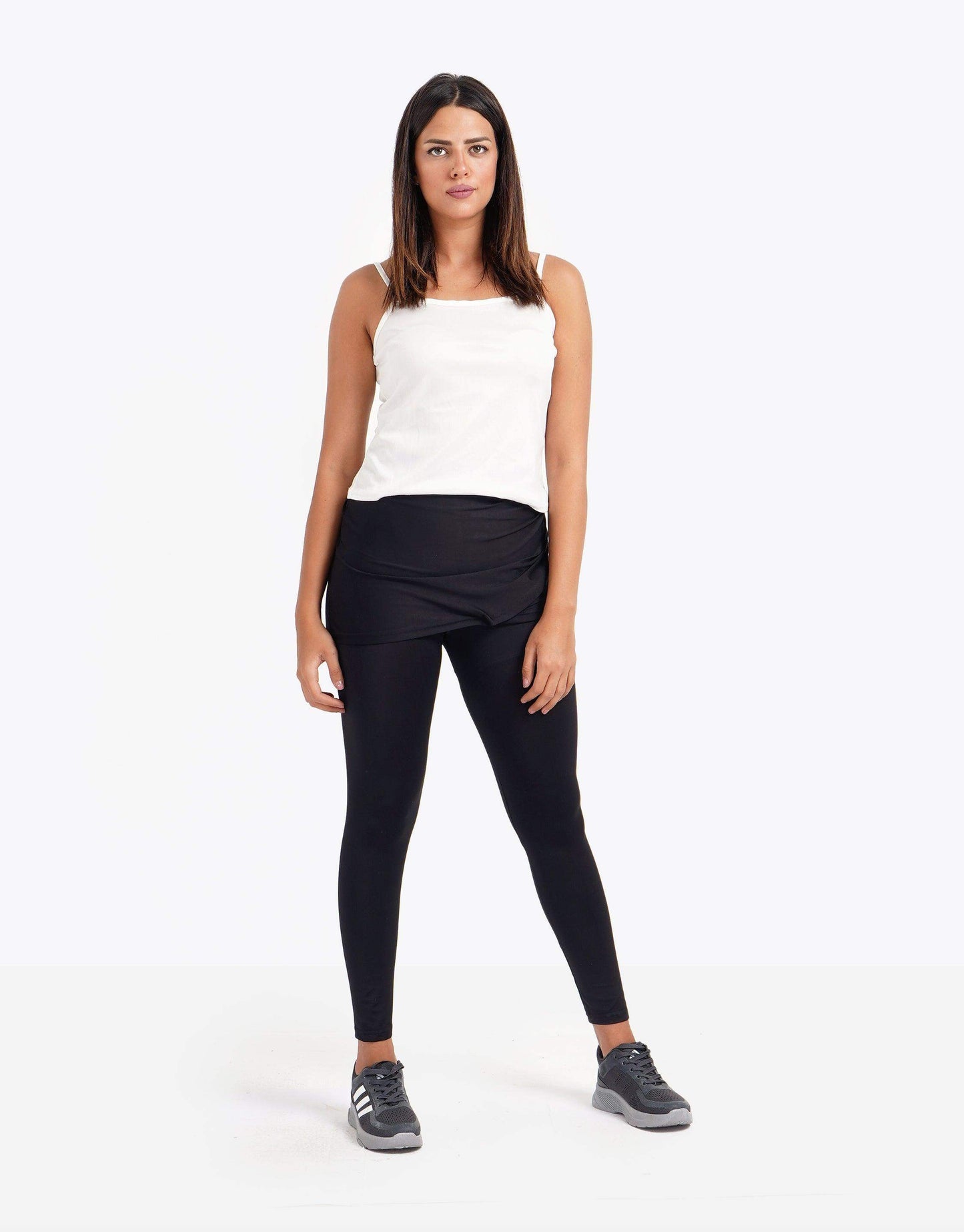 Foldover Ruched Skirted Leggings - Carina - ÙƒØ§Ø±ÙŠÙ†Ø§