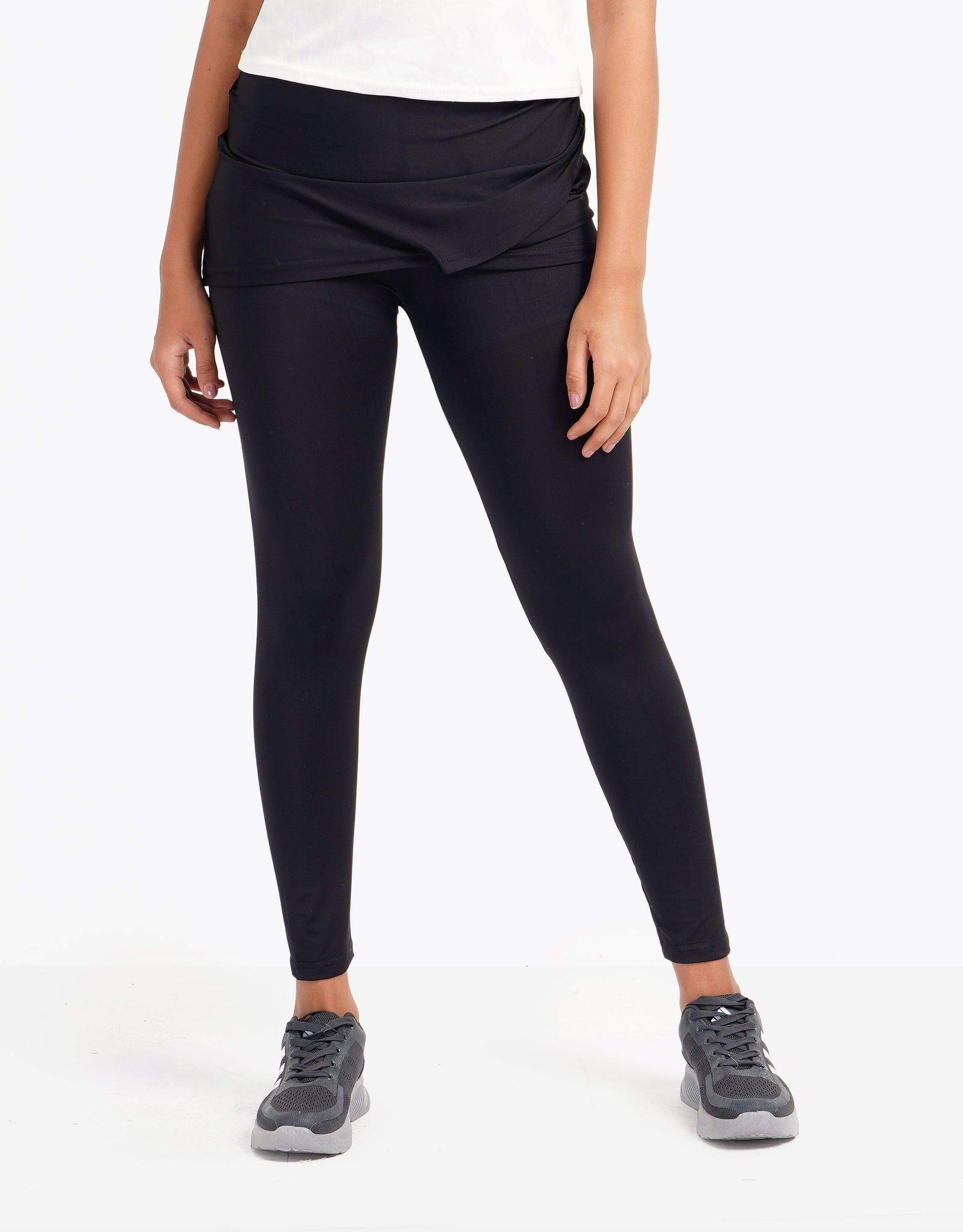 Foldover Ruched Skirted Leggings - Carina - ÙƒØ§Ø±ÙŠÙ†Ø§