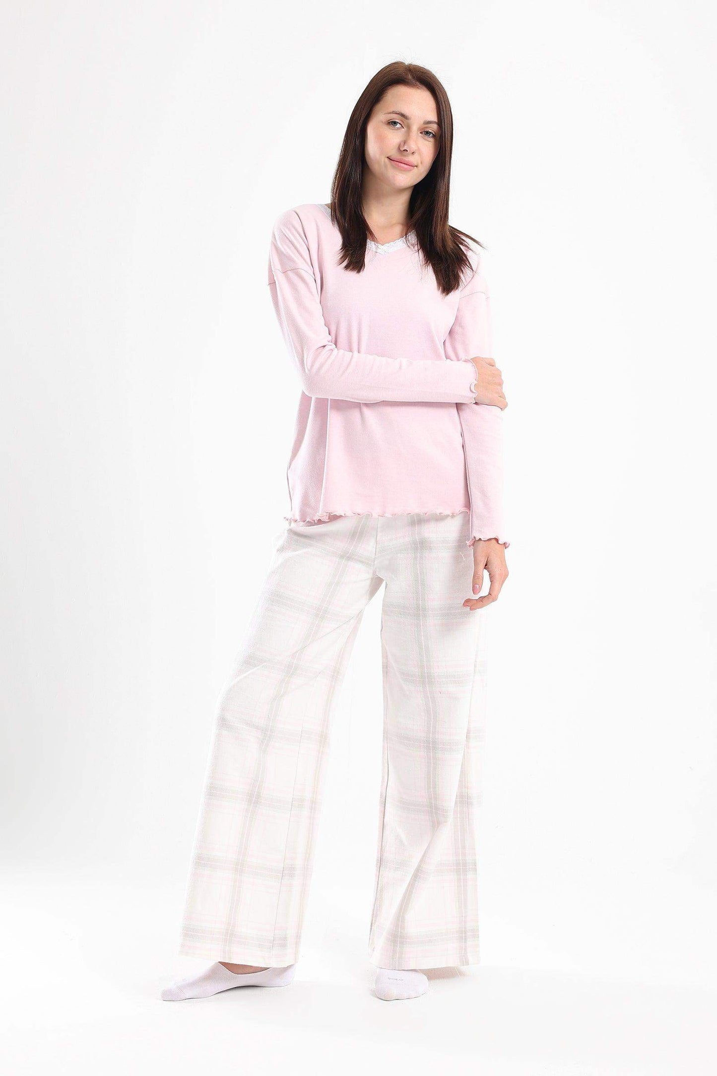 Frilled Edges Pyjama Set - Carina - ÙƒØ§Ø±ÙŠÙ†Ø§