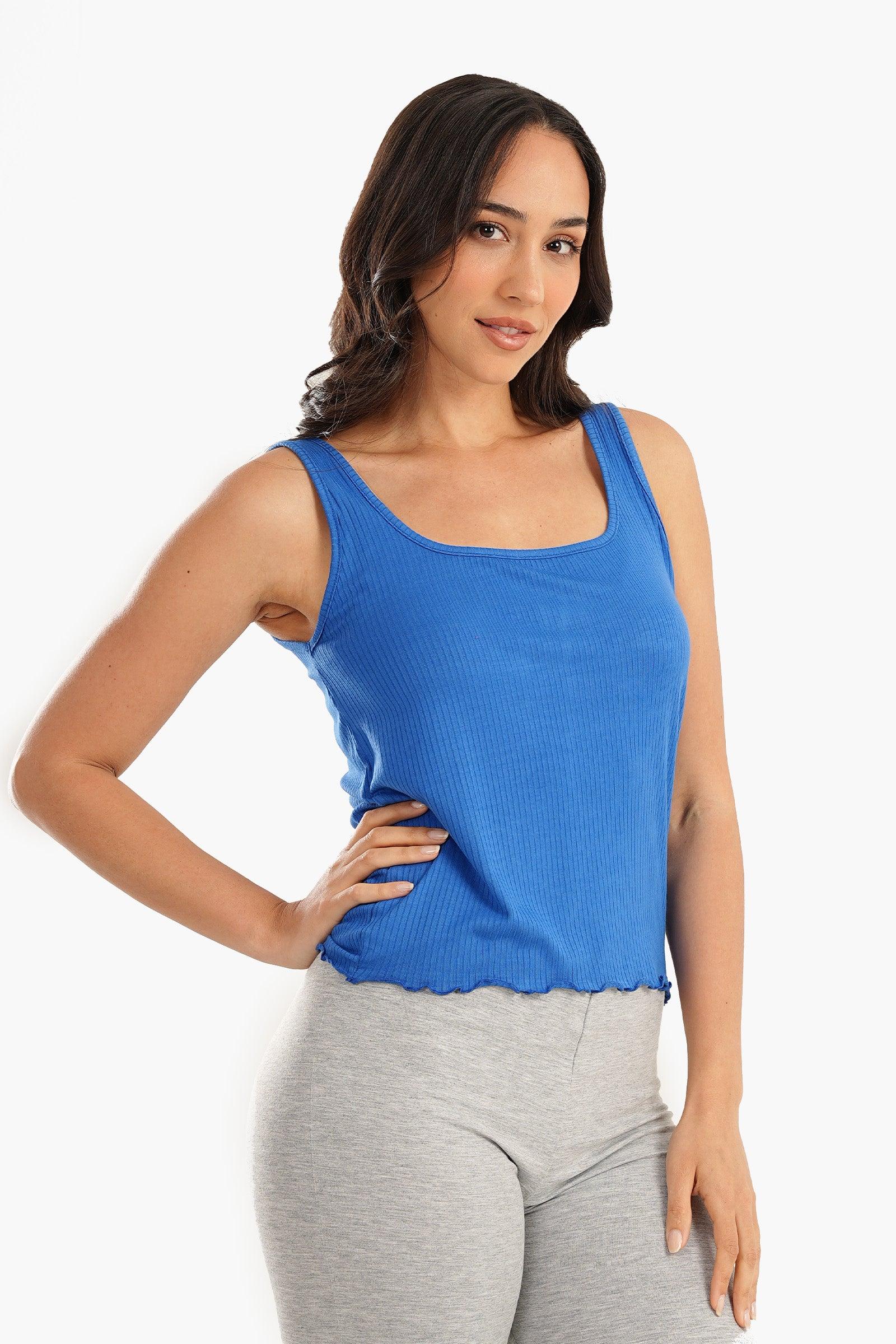 Frilled Hem Pyjama Top - Carina - ÙƒØ§Ø±ÙŠÙ†Ø§