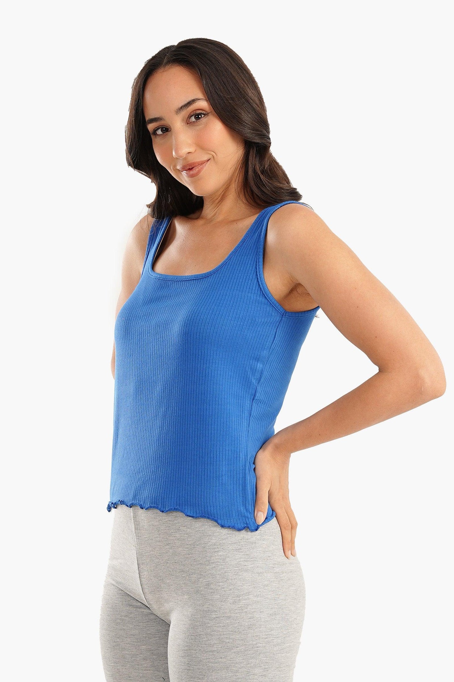 Frilled Hem Pyjama Top - Carina - ÙƒØ§Ø±ÙŠÙ†Ø§