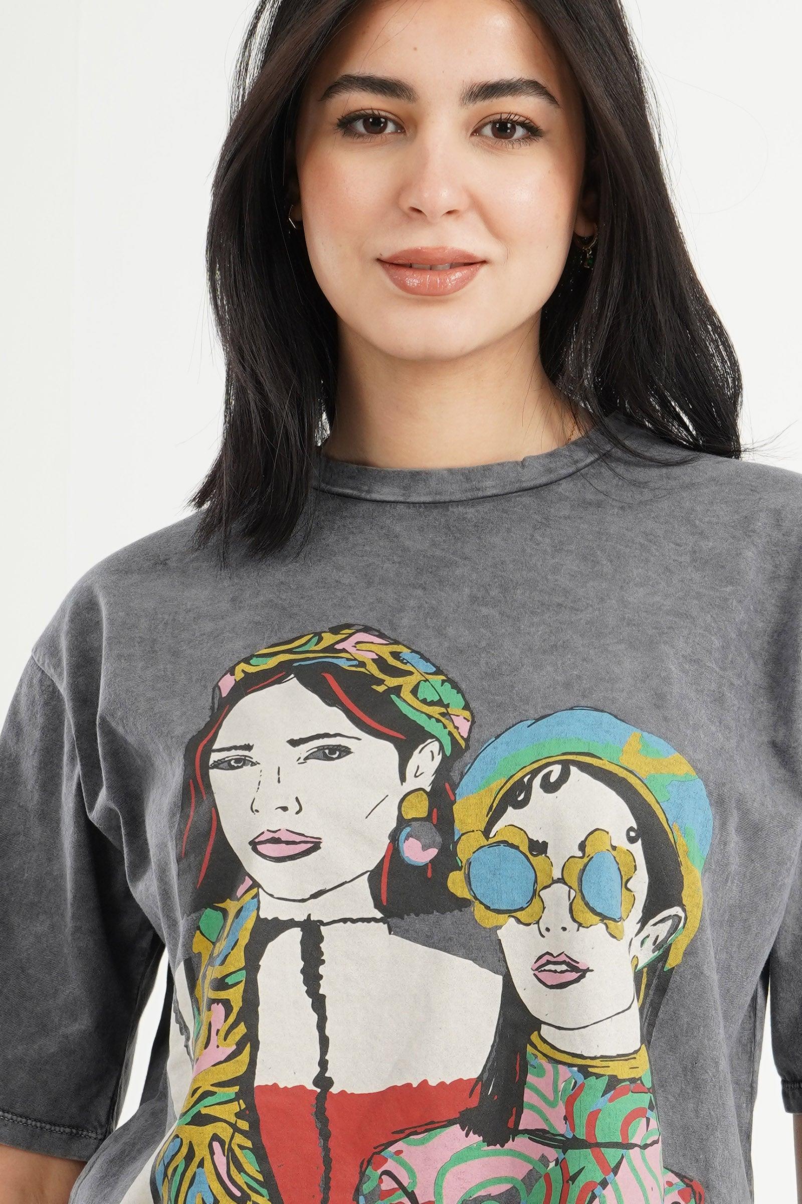 Front Graphic Lounge T-Shirt - Carina - ÙƒØ§Ø±ÙŠÙ†Ø§