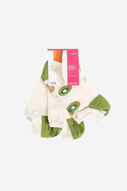 Fruits Ankle Socks - 3 Pairs - Carina - ÙƒØ§Ø±ÙŠÙ†Ø§