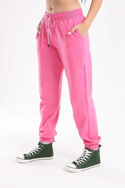 Fuchsia Cotton Lounge Joggers - Carina - ÙƒØ§Ø±ÙŠÙ†Ø§