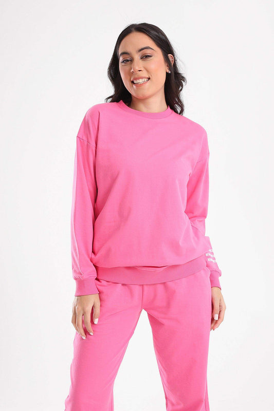 Fuchsia Cotton Lounge Sweatshirt - Carina - ÙƒØ§Ø±ÙŠÙ†Ø§