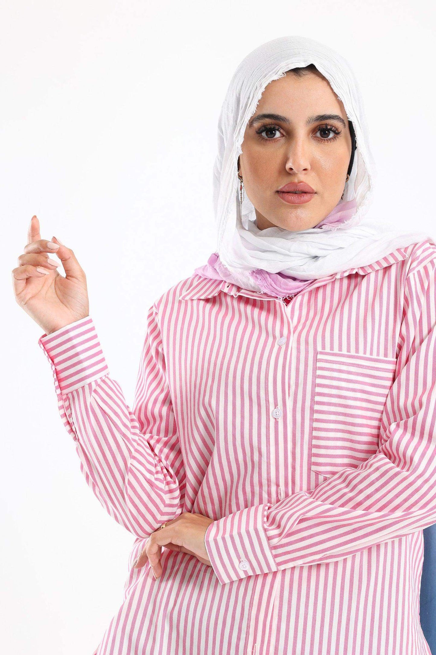 Full Placket Striped Shirt - Carina - ÙƒØ§Ø±ÙŠÙ†Ø§