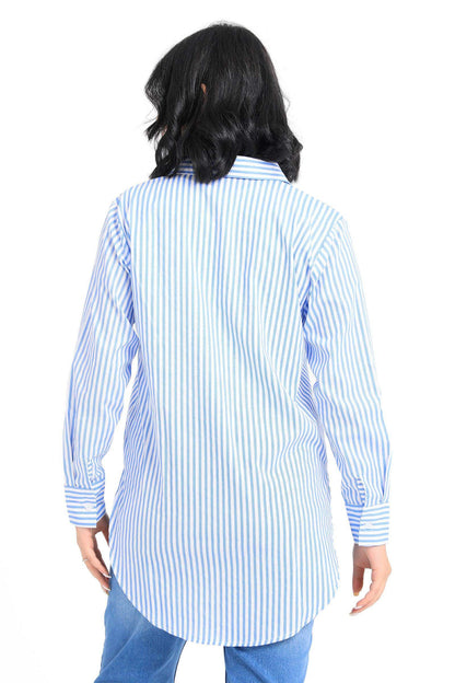 Full Placket Striped Shirt - Carina - ÙƒØ§Ø±ÙŠÙ†Ø§