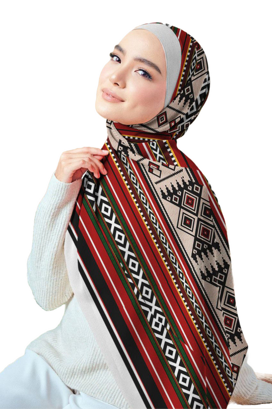 Printed Chiffon Crepe Scarf