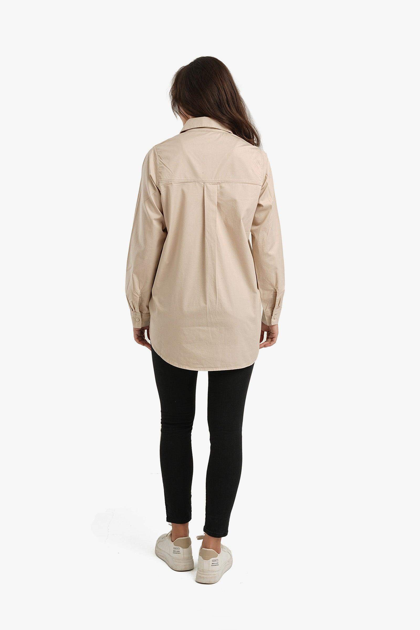 Gabardine Hip Length Shirt - Carina - ÙƒØ§Ø±ÙŠÙ†Ø§