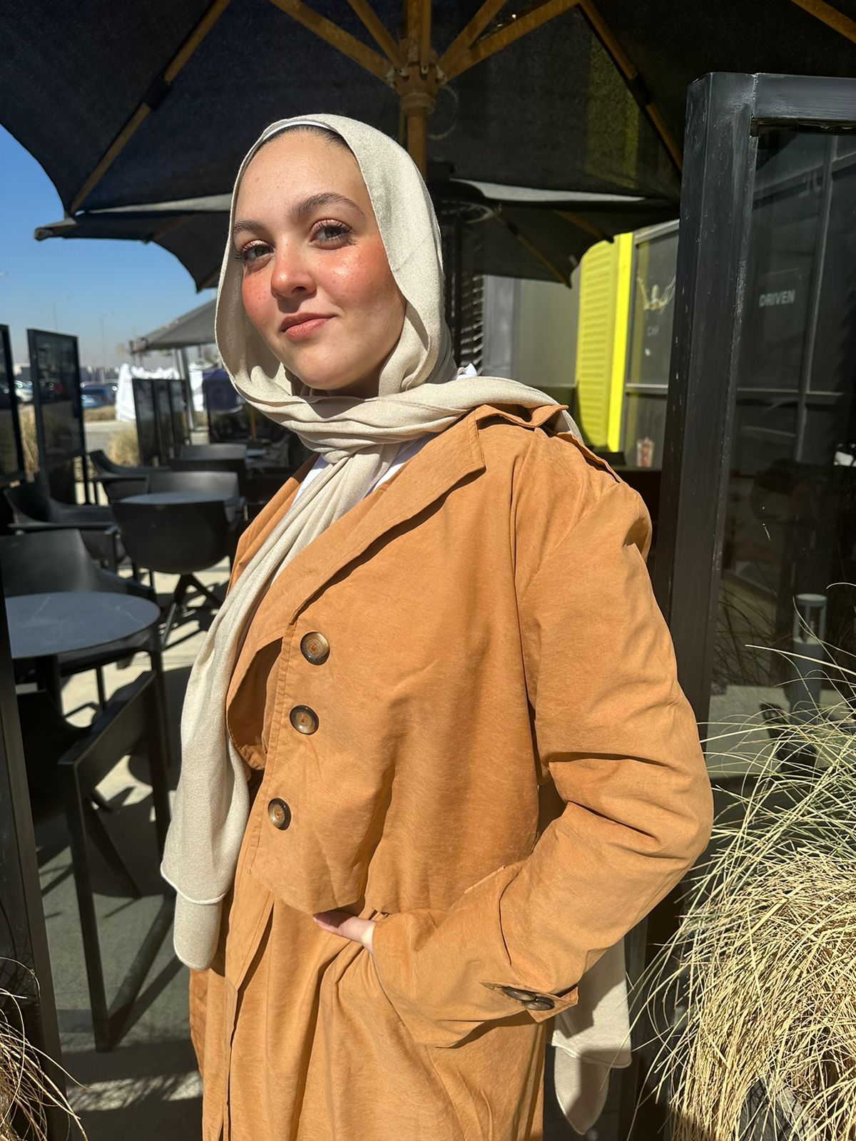 Long Trench Coat-Camel