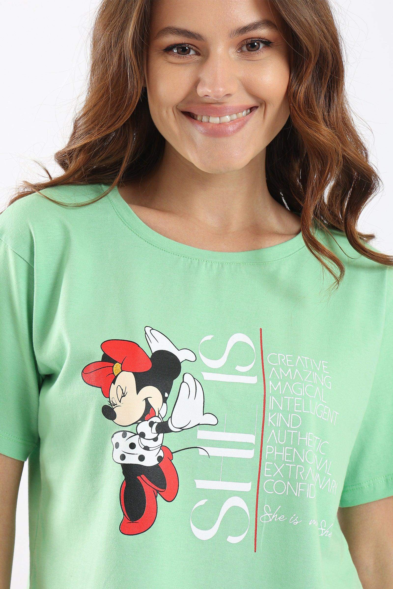 Green Short Sleeves Pyjama Set - Carina - ÙƒØ§Ø±ÙŠÙ†Ø§