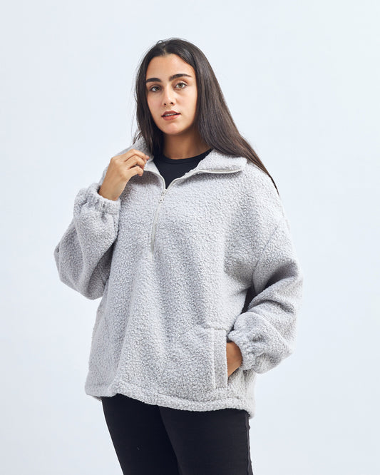 Grey - Fur Sweater