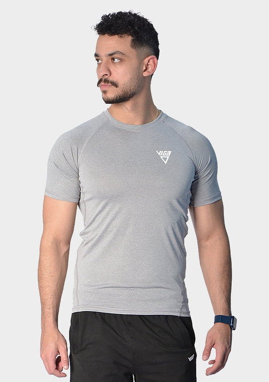 Dry Fit Compression Sports T-Shirt – Grey