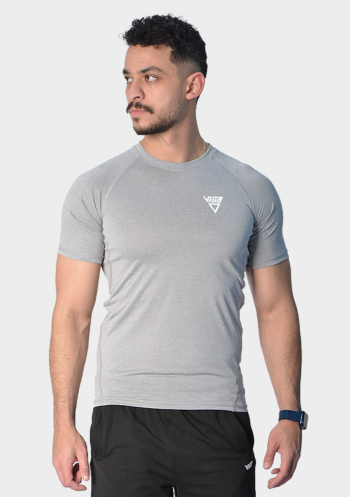 Dry Fit Compression Sports T-Shirt – Grey