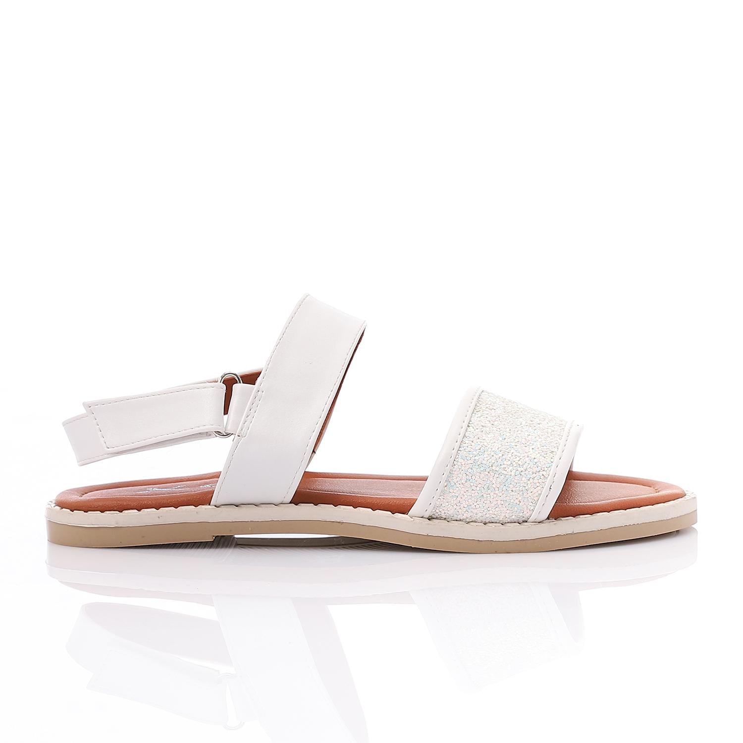 Faux Leather Kids Sandal Girls - White