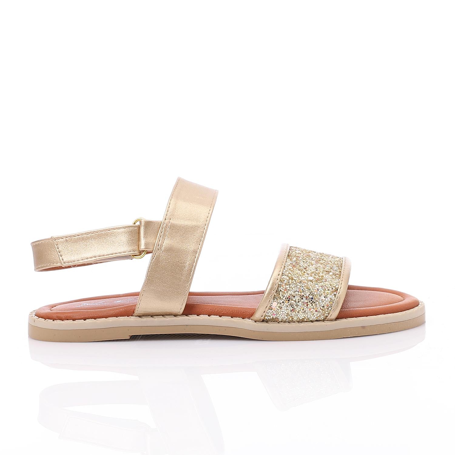 Faux Leather Kids Sandal Girls - Gold
