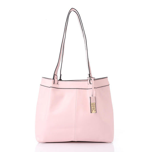 Pastel Pink Leather Shoulder Bag