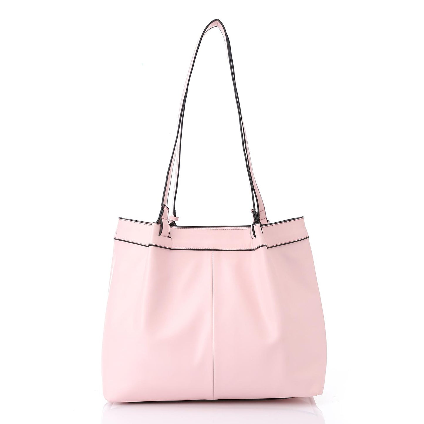 Pastel Pink Leather Shoulder Bag