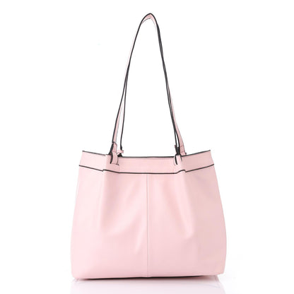 Pastel Pink Leather Shoulder Bag