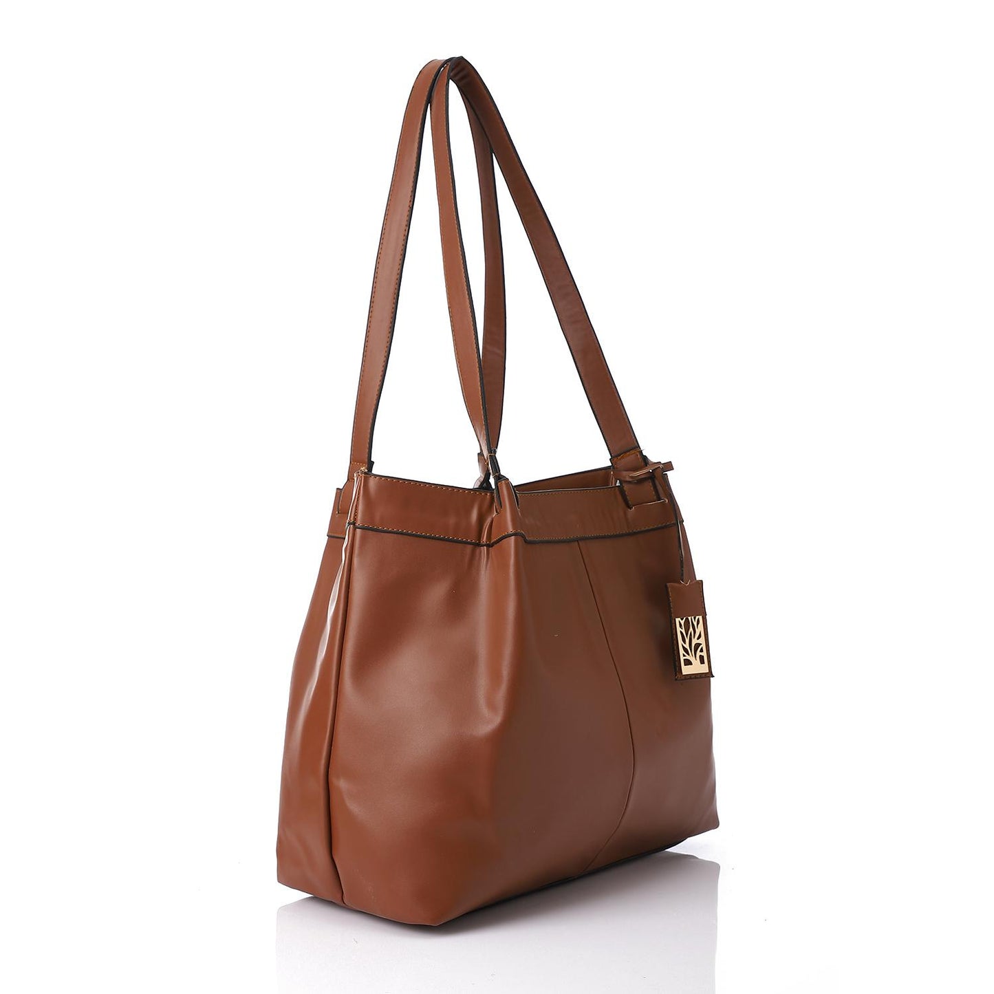 Camel Leather Shoulder Bag