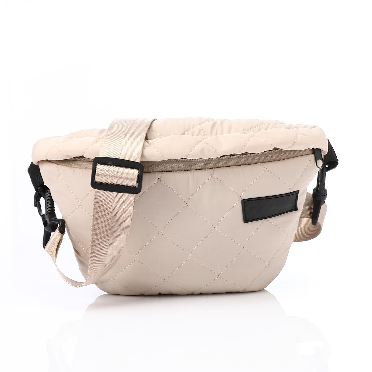Synthetic Waist Bag - Beige