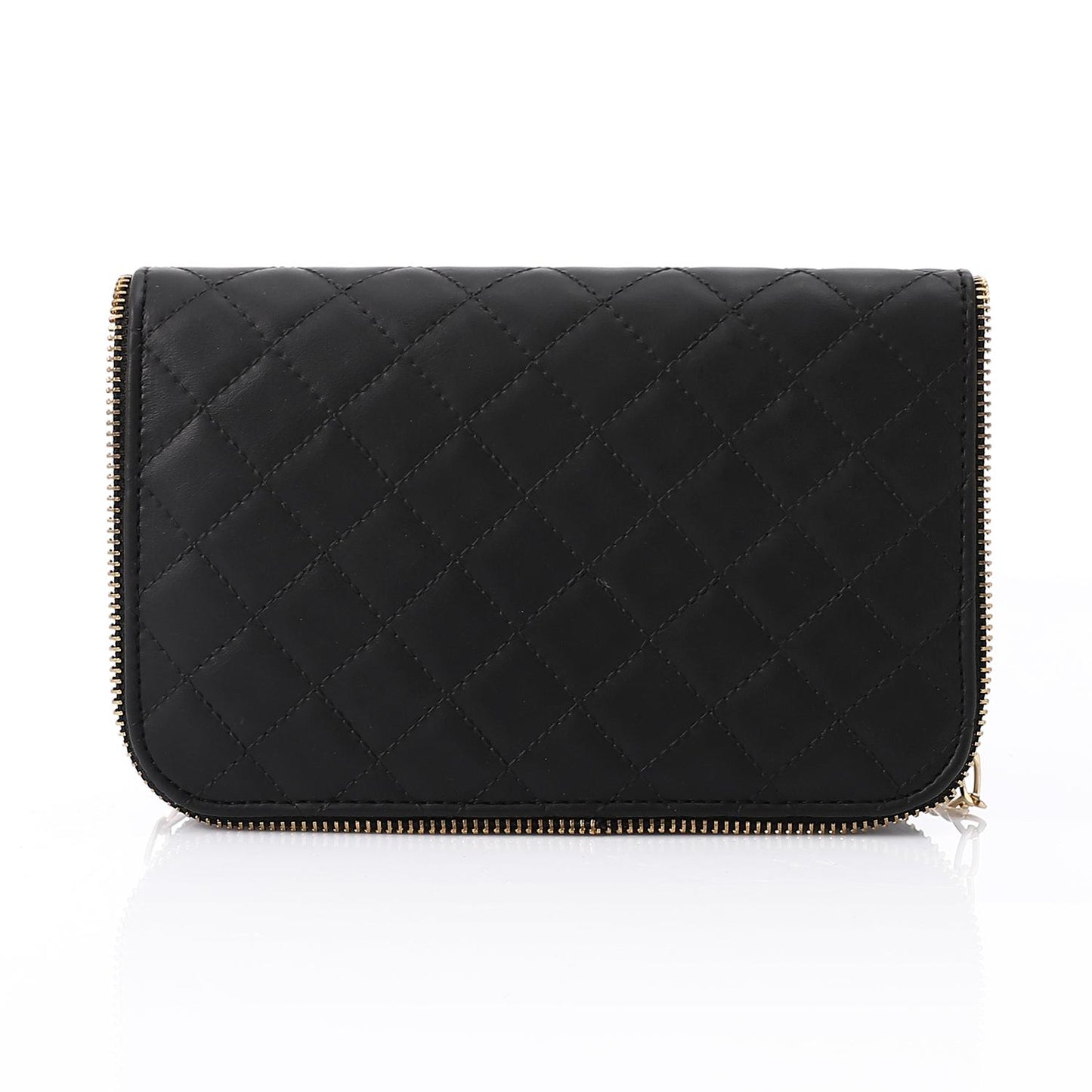 Black Quilted Leather Handback