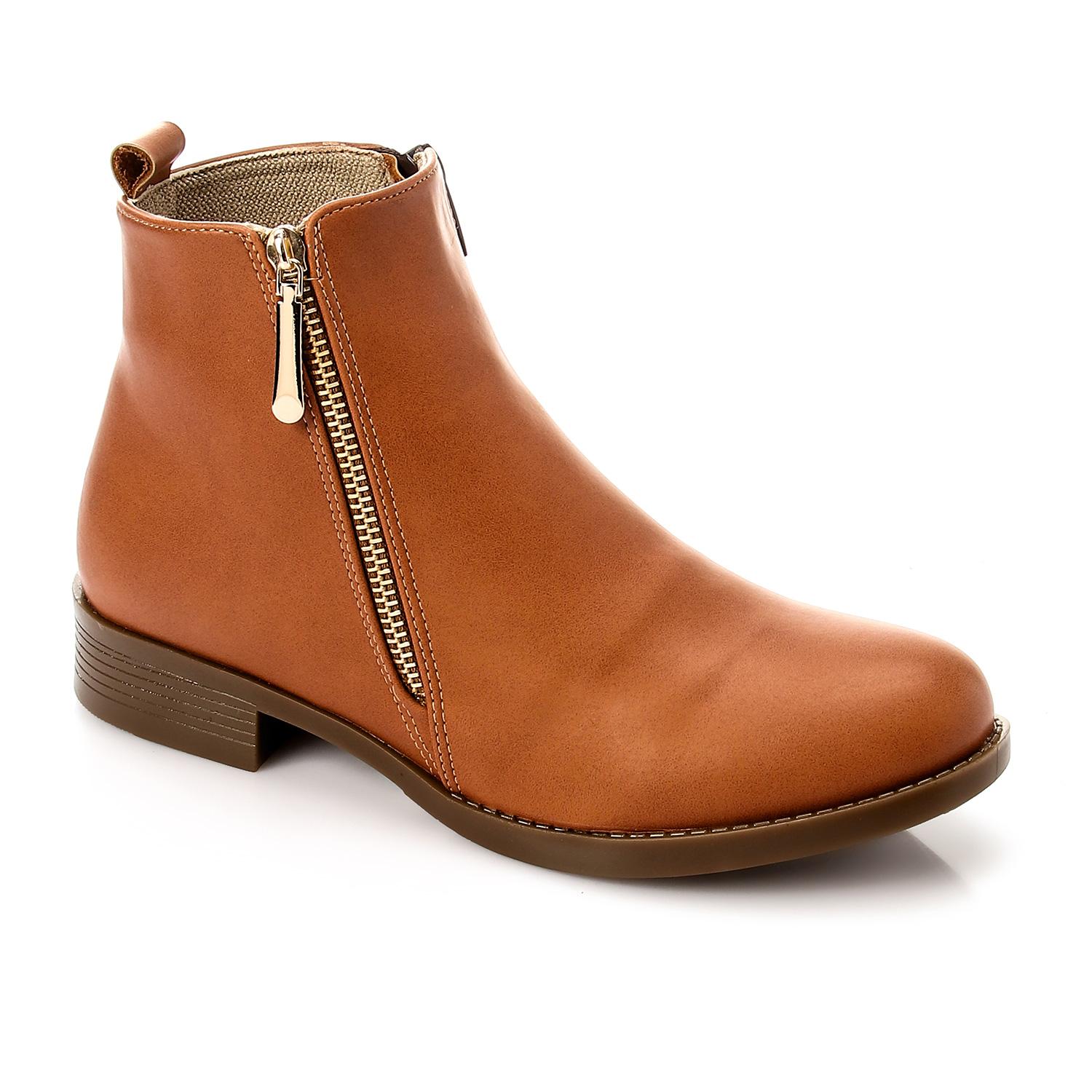 Faux Leather Ankle Boot - Havan
