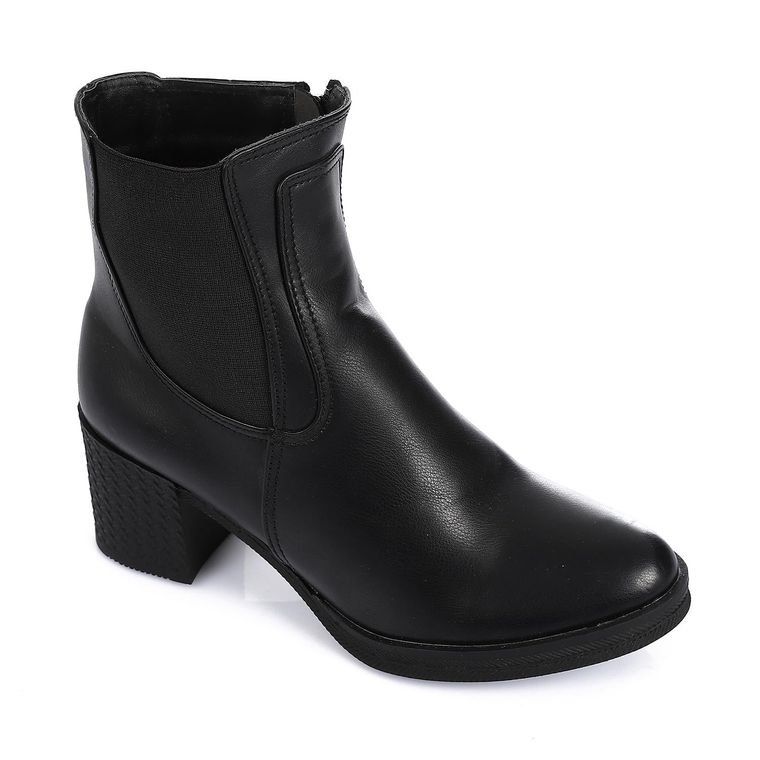 Leather Ankle Boot - Black