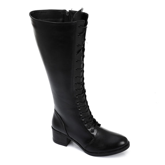 Leather Boot With Zip