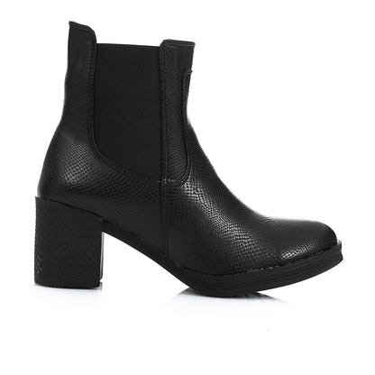 Leather Ankle Boot - Black