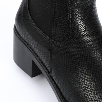 Leather Ankle Boot - Black