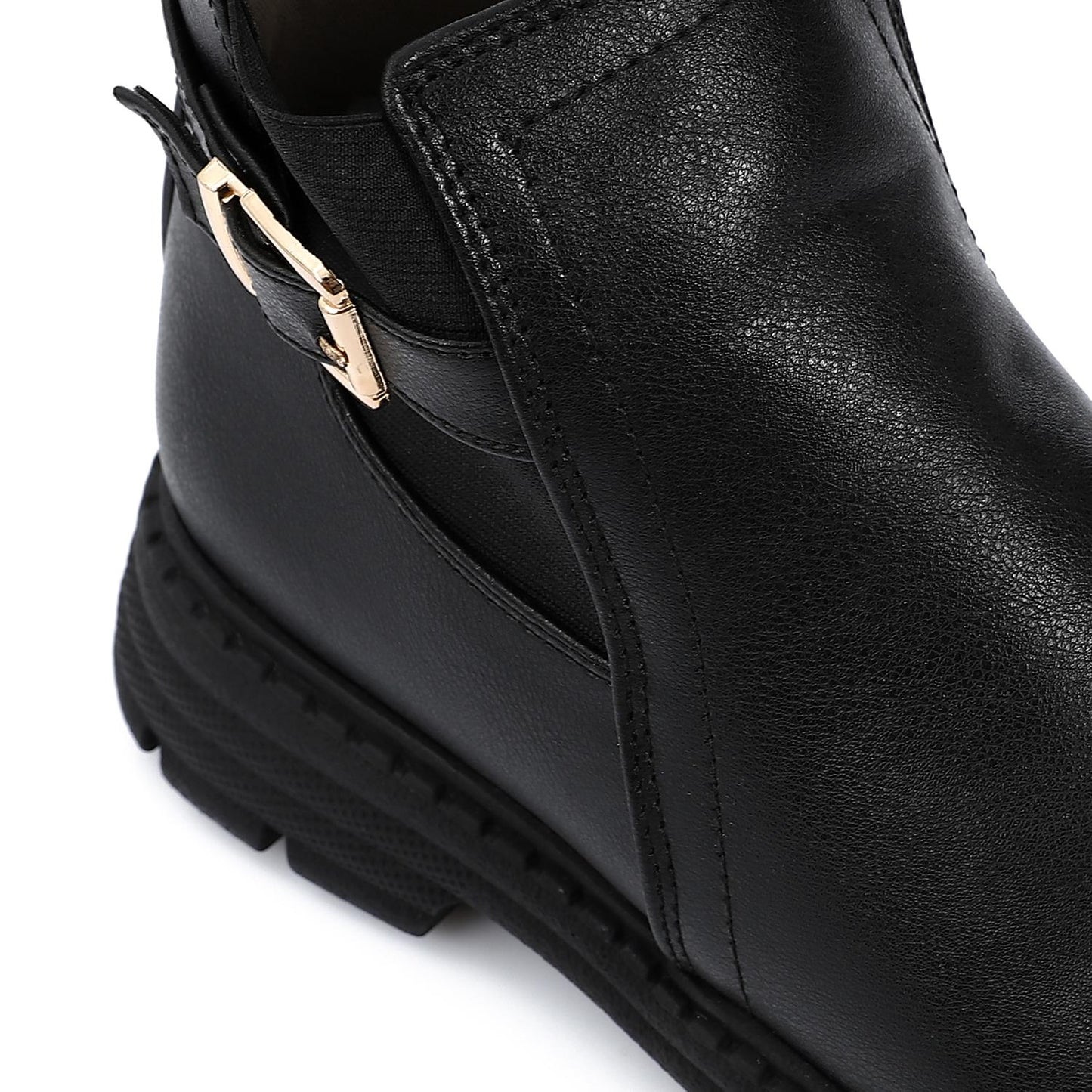 Leather Ankle Boot - Black