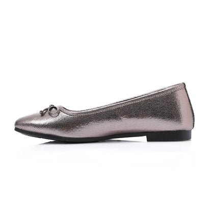 Leather Classic Ballerinas - Smoky Grey