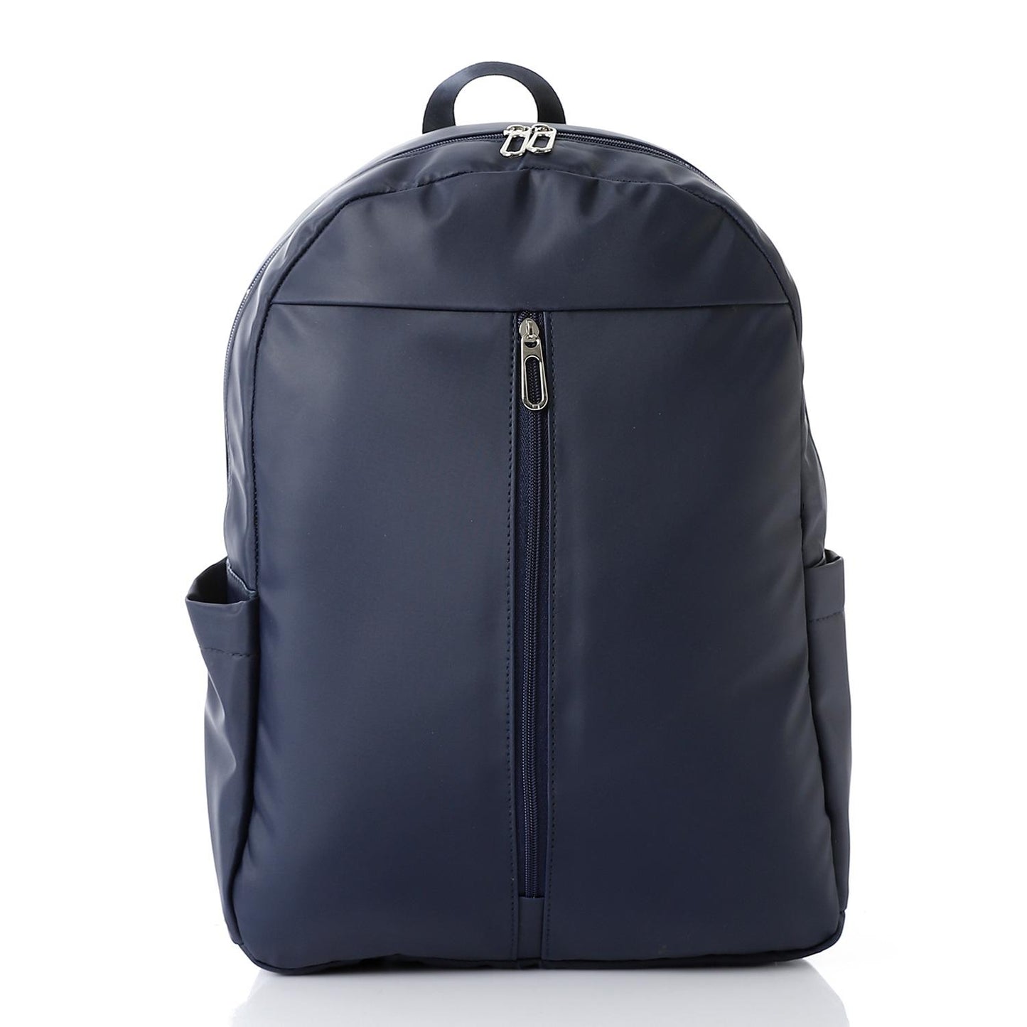 Leather Unisex Backpack - Navy