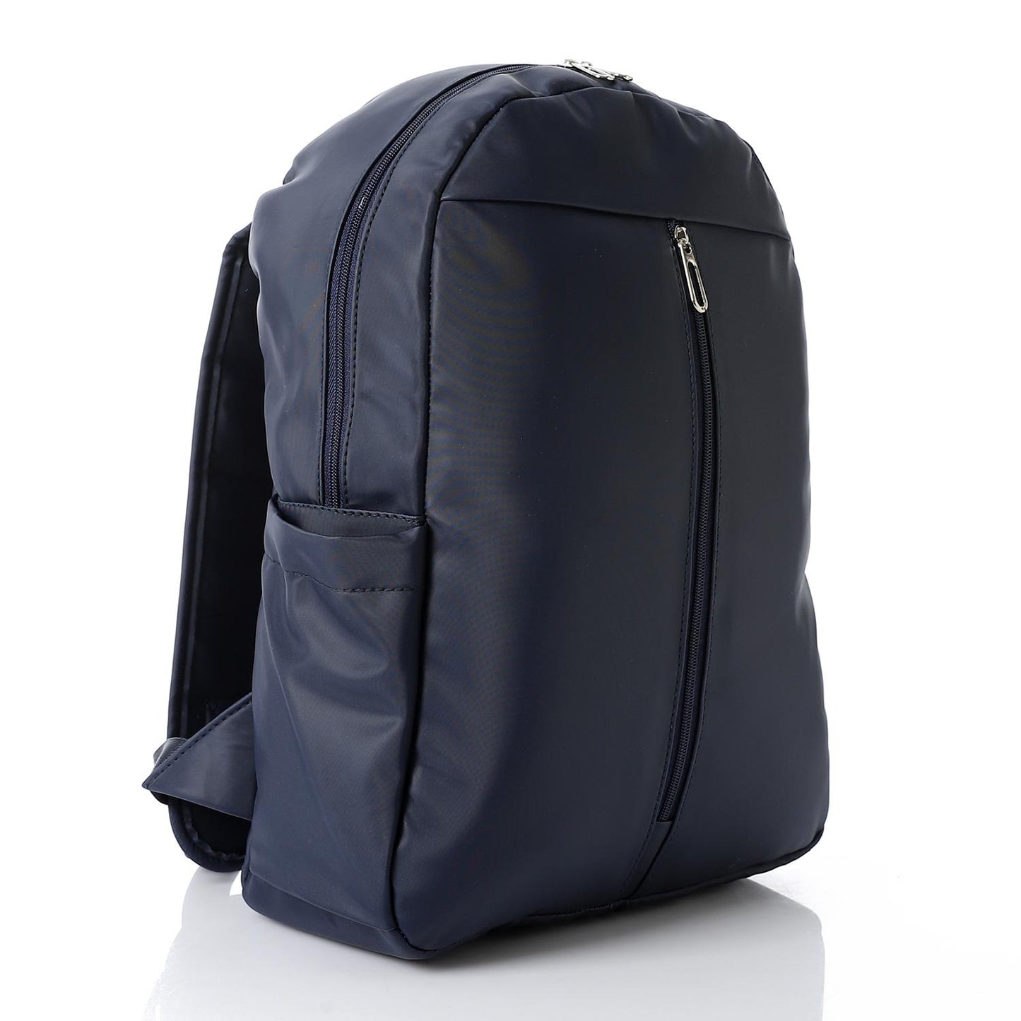 Leather Unisex Backpack - Navy