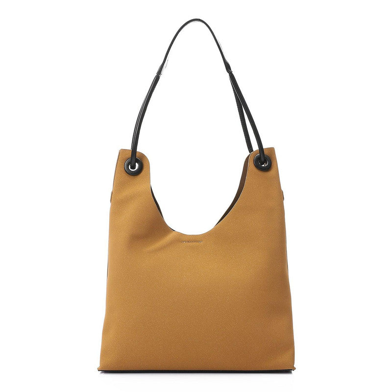 Minimalist Beaded Charm Hobo Shoulder Bag – Café