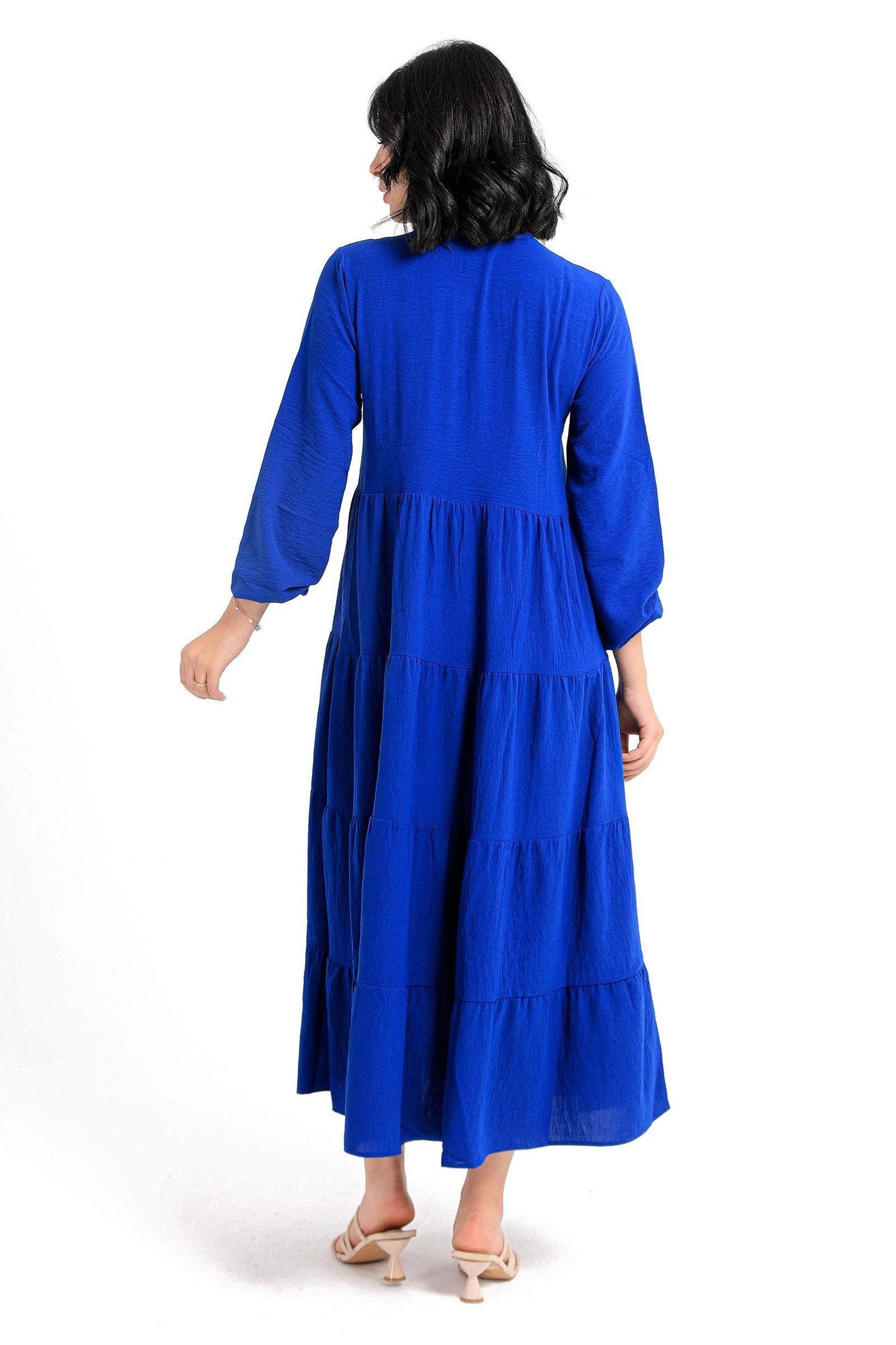 Half Placket Tiered Dress - Carina - ÙƒØ§Ø±ÙŠÙ†Ø§