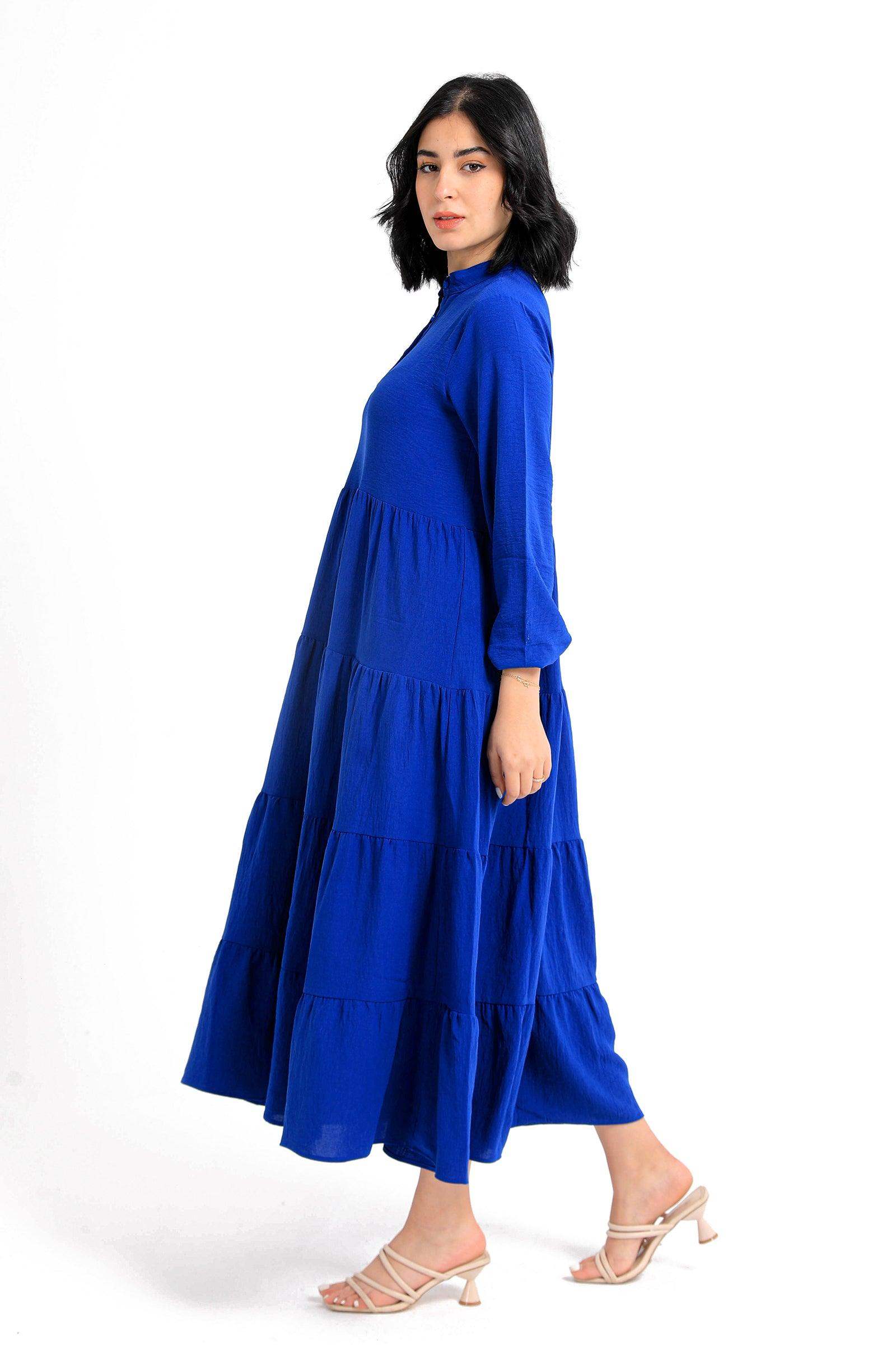 Half Placket Tiered Dress - Carina - ÙƒØ§Ø±ÙŠÙ†Ø§