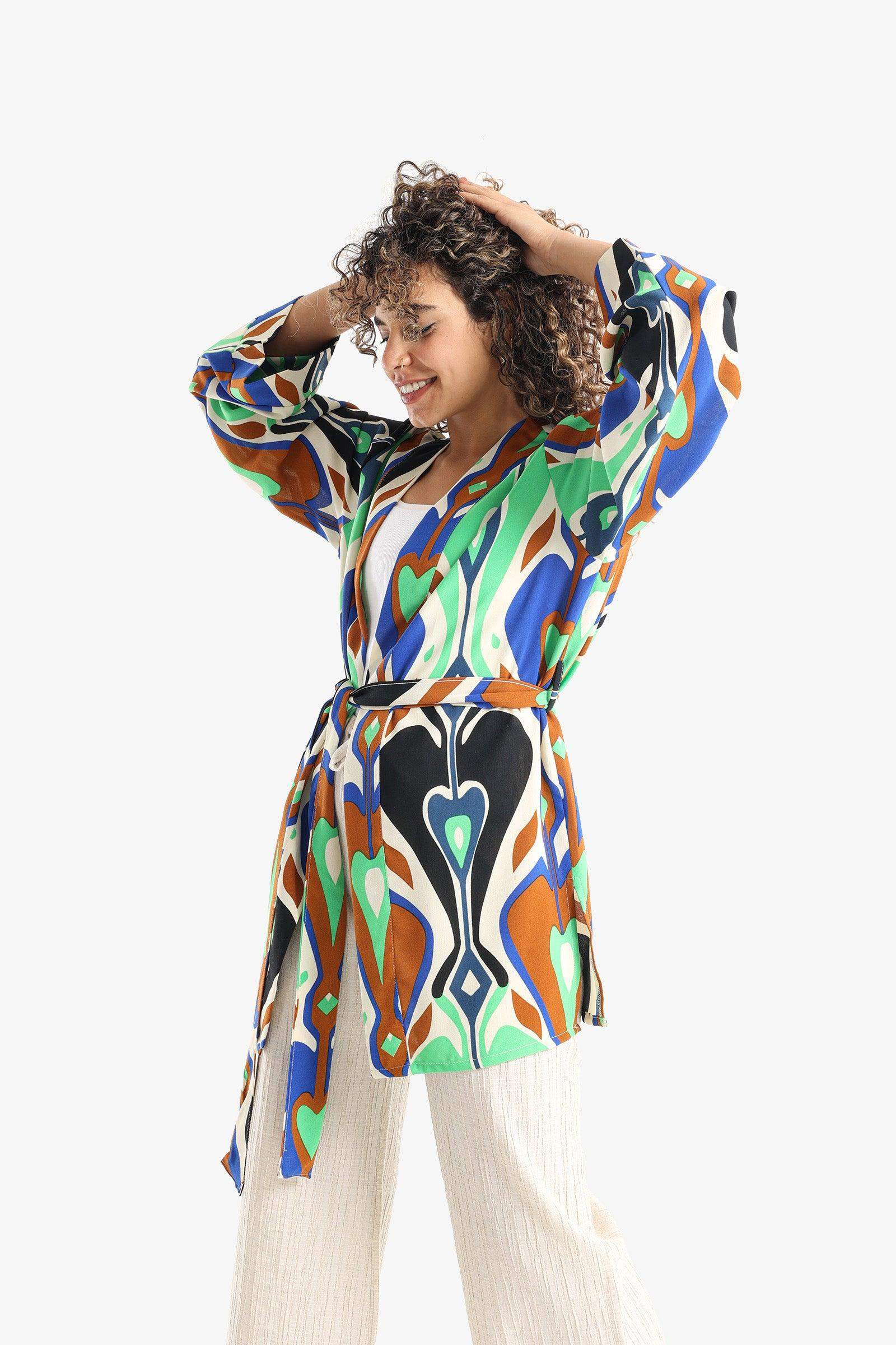 Heart Colored Voile Kimono - Carina - ÙƒØ§Ø±ÙŠÙ†Ø§