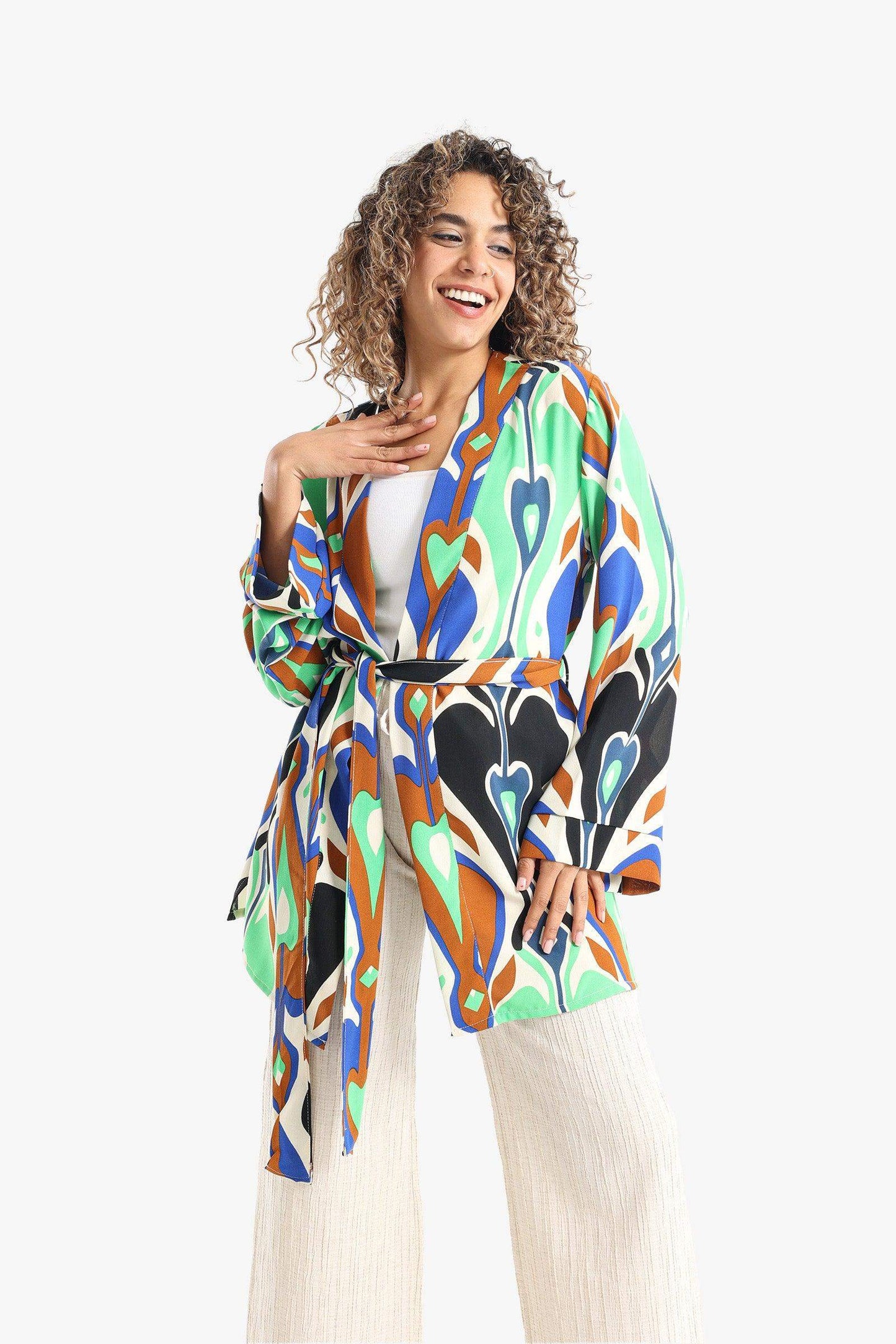 Heart Colored Voile Kimono - Carina - ÙƒØ§Ø±ÙŠÙ†Ø§