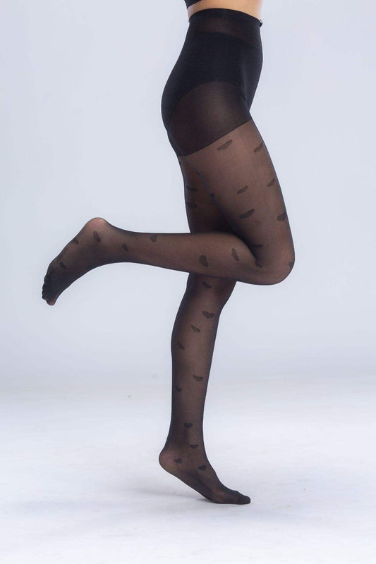 Heart Patterned Pantyhose - Carina - ÙƒØ§Ø±ÙŠÙ†Ø§